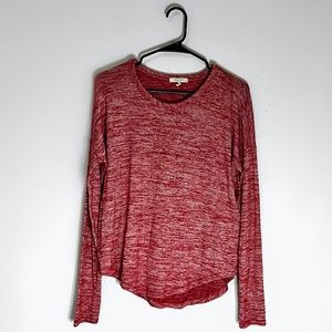 Rag & Bone New York Ruby Red Lightweight Knit Oversized Sweater Size S